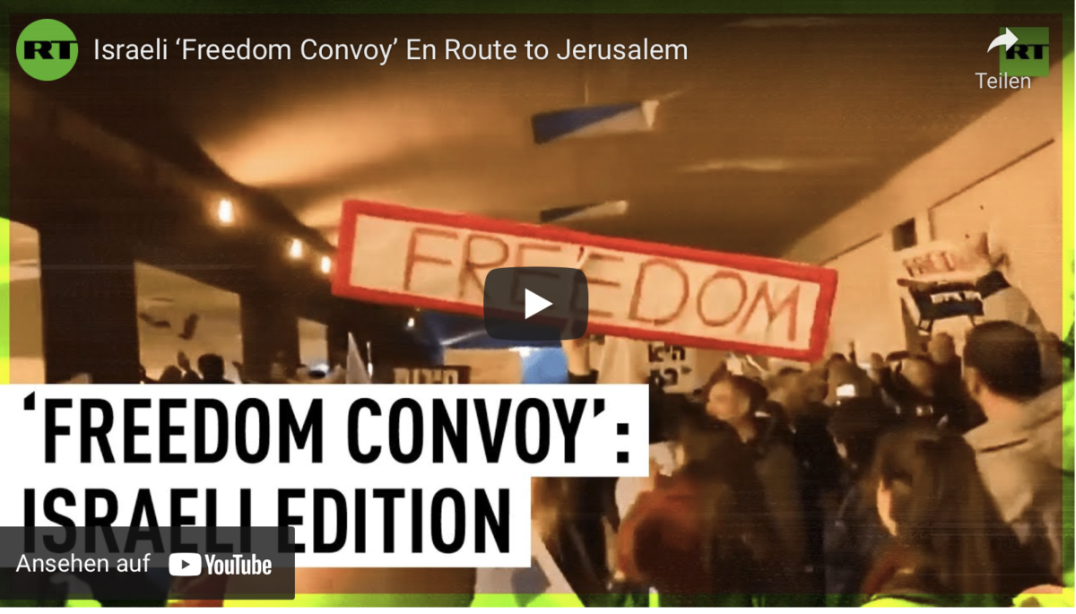 Israel steht auf! Corona-Truckerdemo bringt Jerusalem zum stillstand!