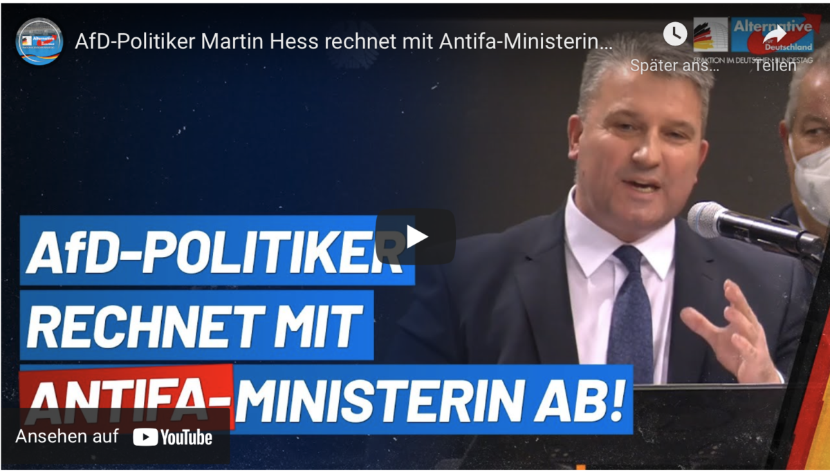 AfD-Politiker Martin Hess rechnet mit Antifa-Ministerin Faeser ab!