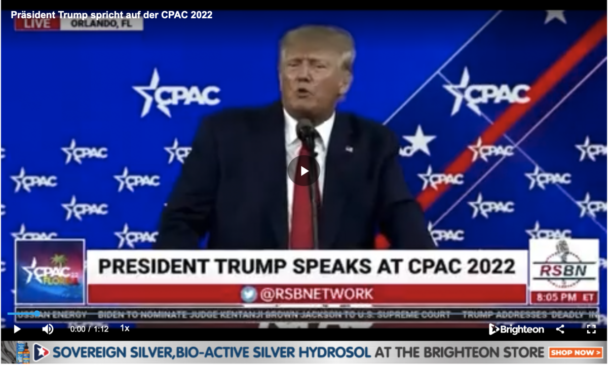 Präsident Trump spricht auf der CPAC 2022!
