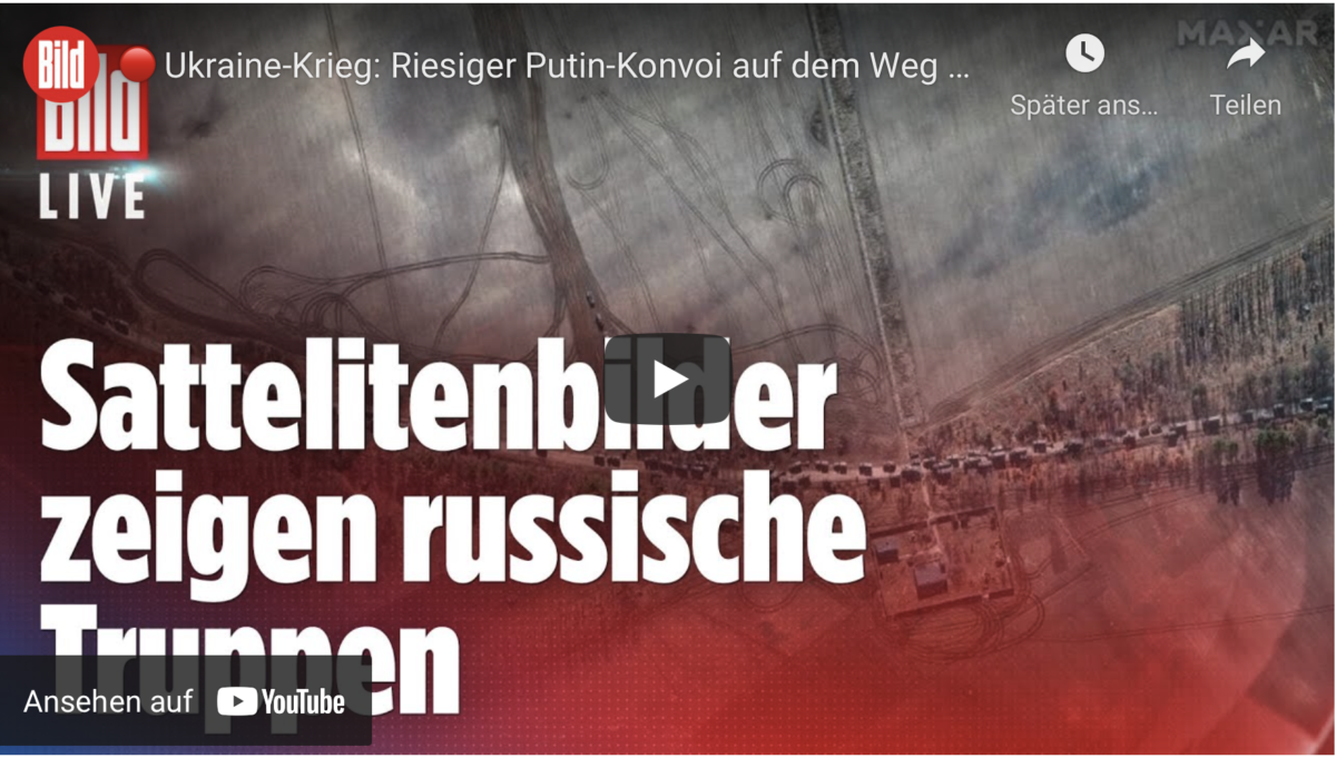 Live Ukraine-Krieg: Riesiger Putin-Konvoi auf dem Weg nach Kiew!