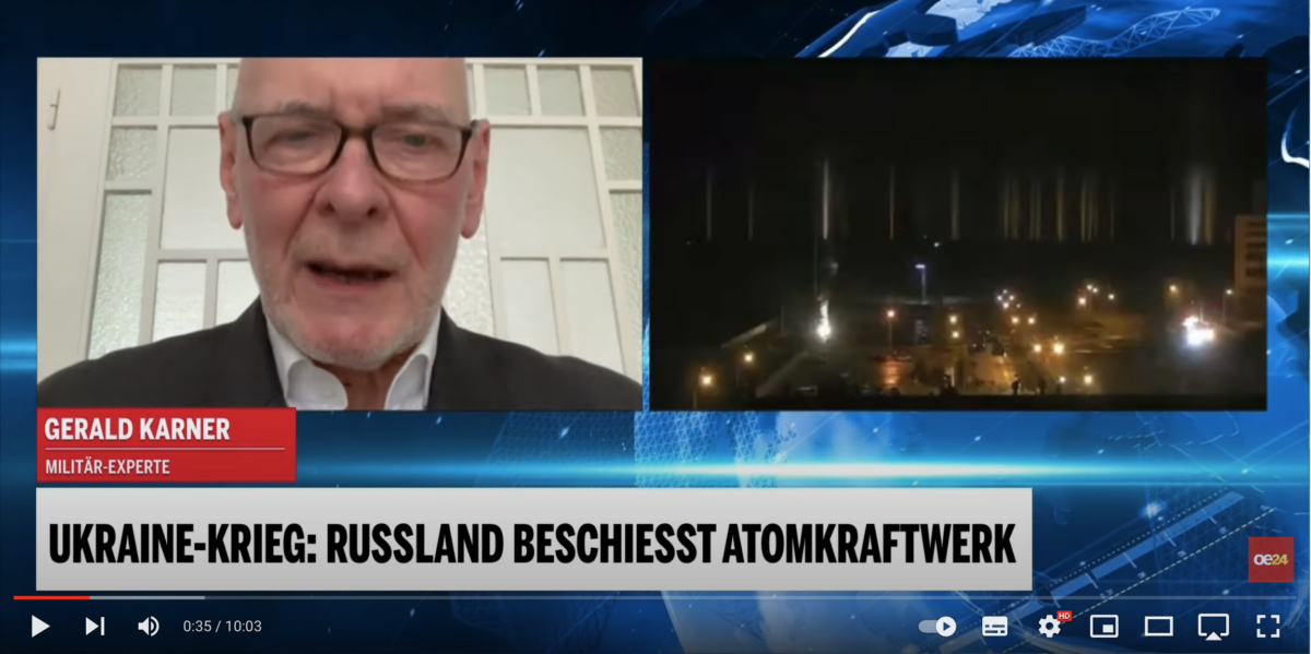 Militär-Experte Karner über Angriff auf Atomkraftwerk in der Ukraine!