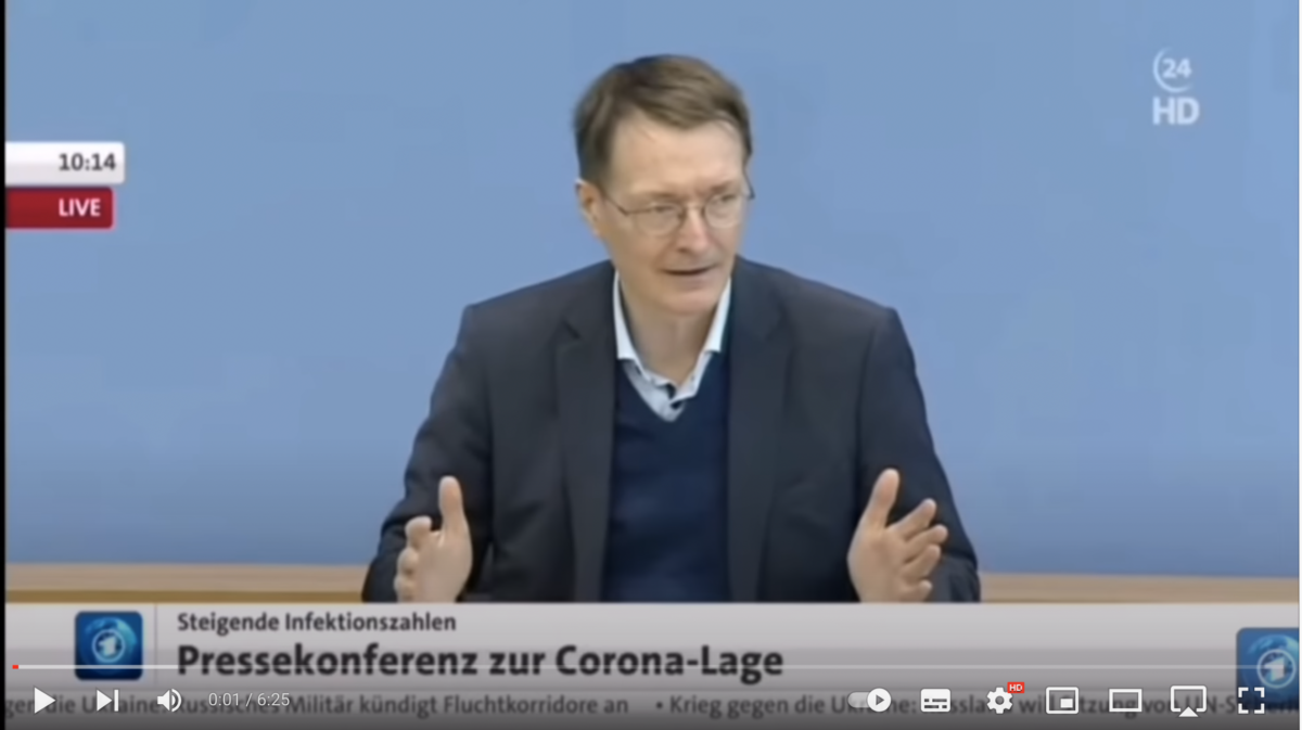 DREIST! Lauterbach schürt PANIK im Volk und ENTWARNT intern!