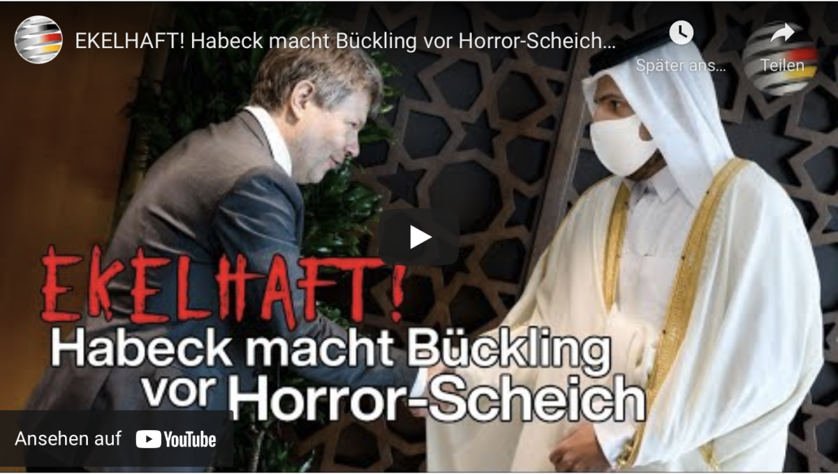 EKELHAFT! Habeck macht Bückling vor Horror-Scheich