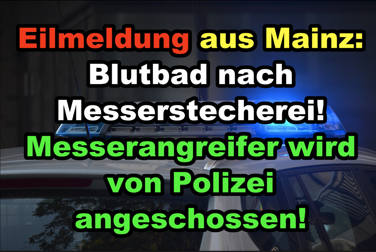 Eilmeldung aus Mainz: Blutbad nach Messerstecherei! Messerangreifer wird von Polizei angeschossen!