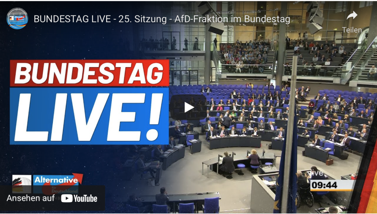 BUNDESTAG LIVE – 25. Sitzung!