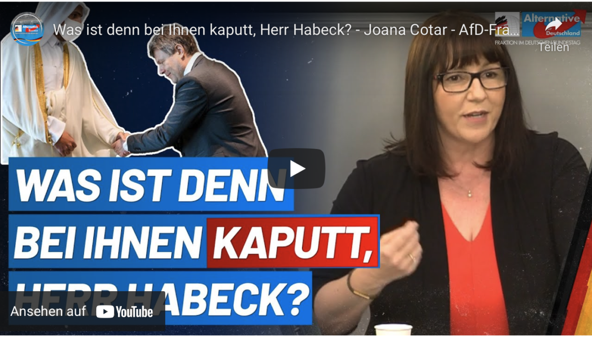 Was ist denn bei Ihnen kaputt, Herr Habeck?
