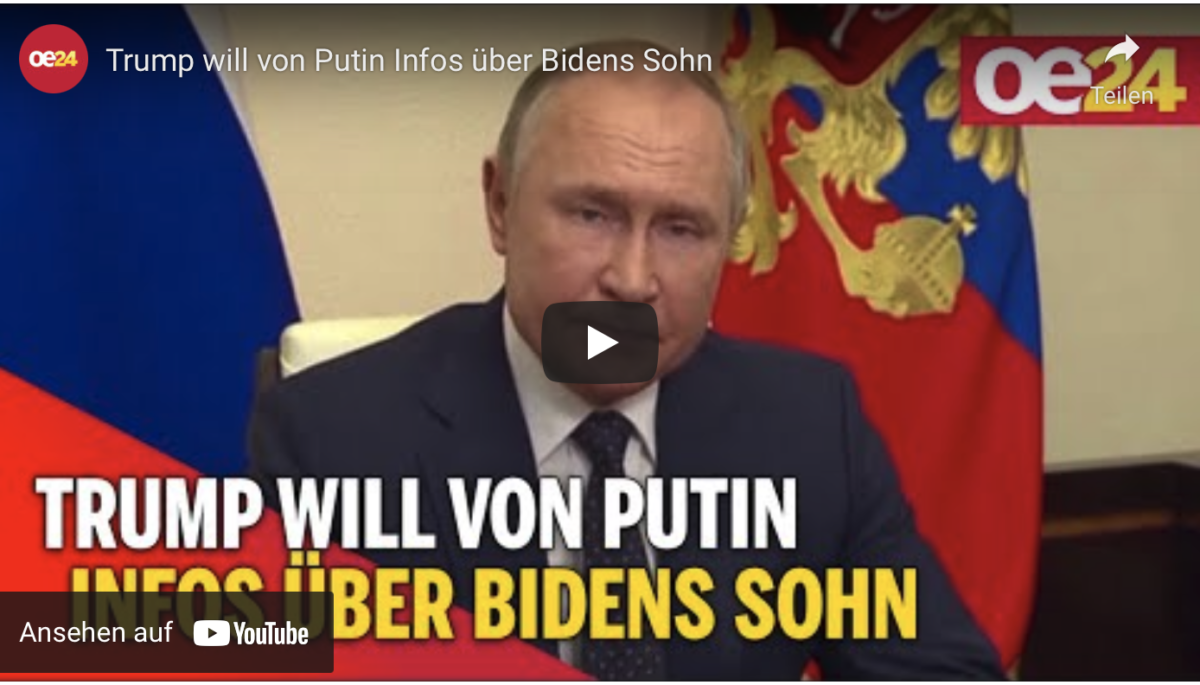 Trump will von Putin Infos über Bidens Sohn!