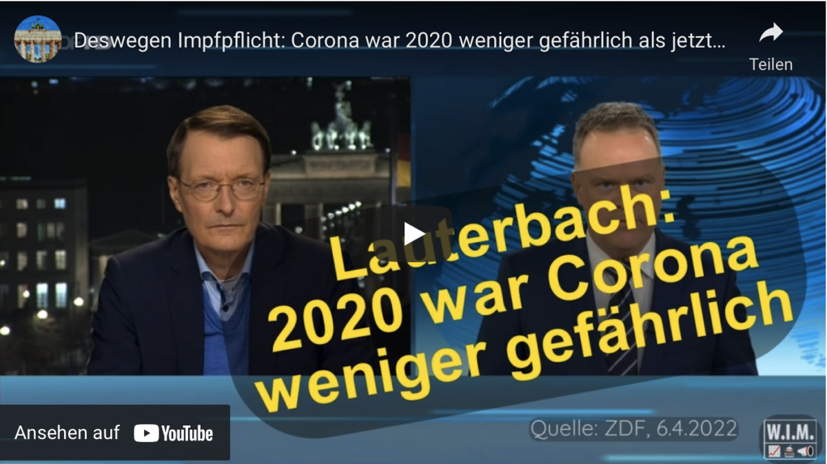 Deswegen Impfpflicht: Corona war 2020 weniger gefährlich als jetzt mit „besonderen Varianten“!