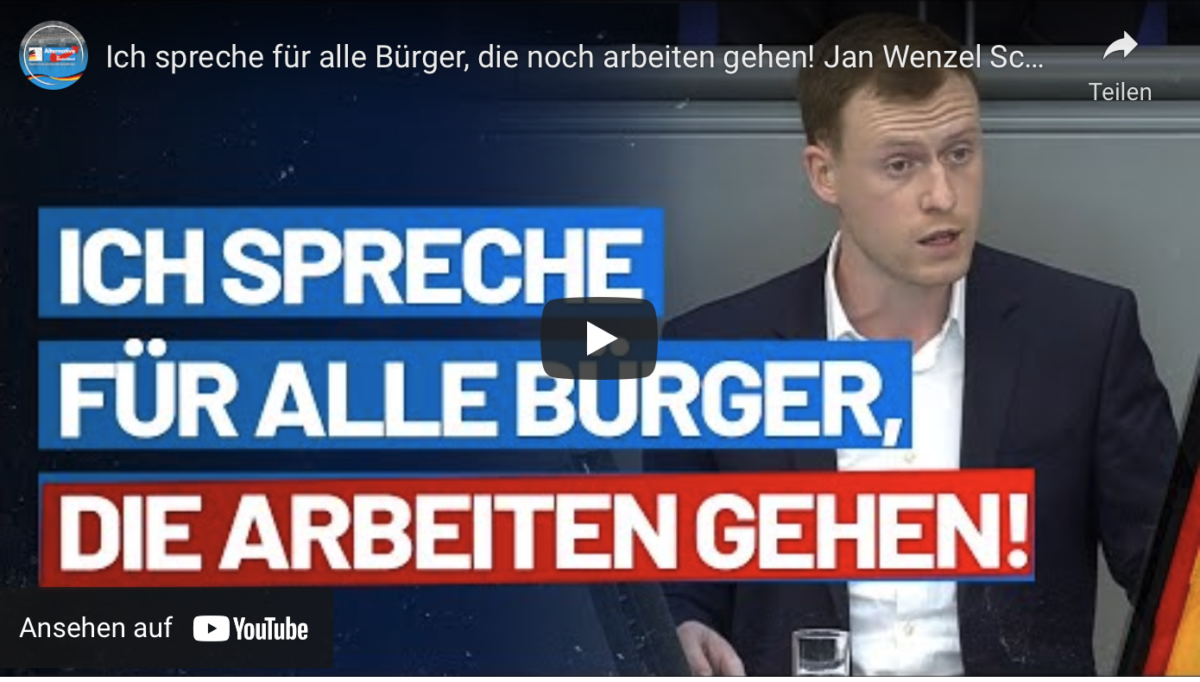 Ich spreche für alle Bürger, die noch arbeiten gehen!