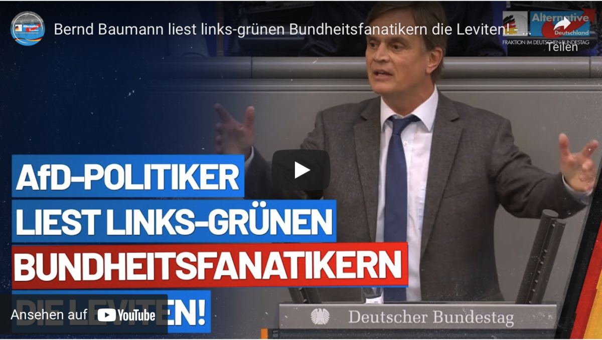 AfD-Politiker liest Links-Grünen Bundheitsfanatikern die Leviten!