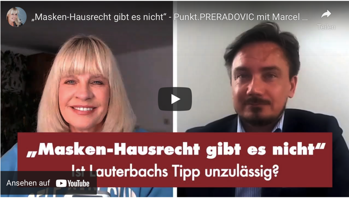 „Masken-Hausrecht gibt es nicht“ – Punkt.PRERADOVIC