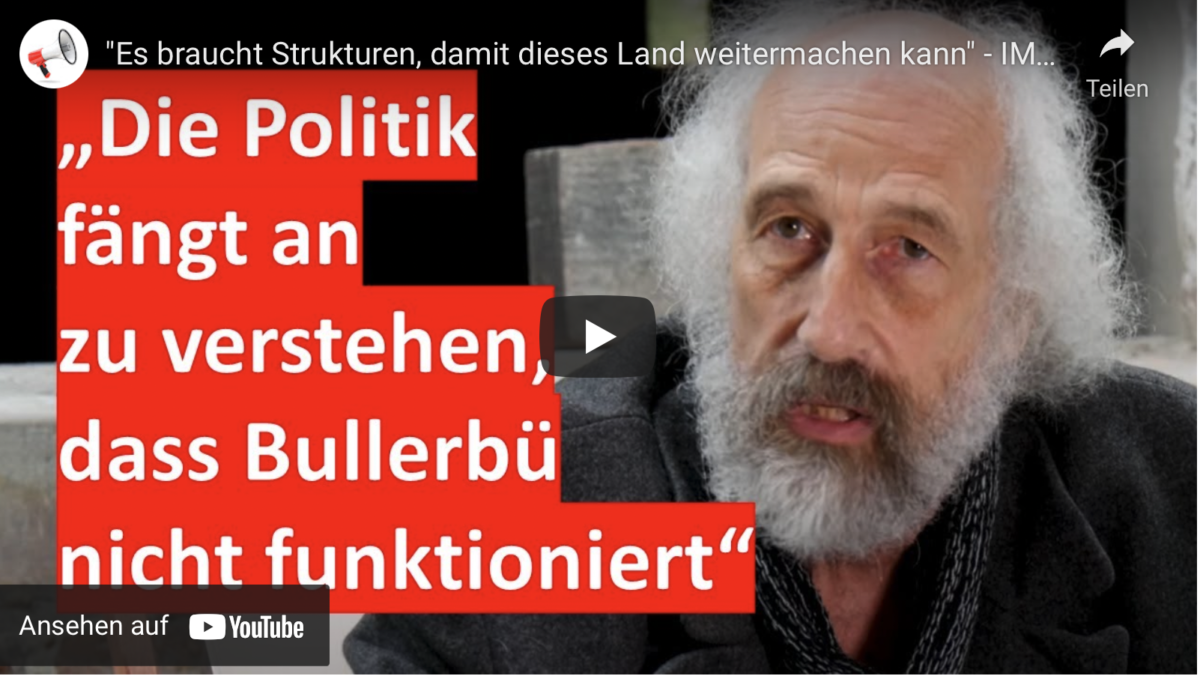 Dieses Land brauch endlich Strukturen! Die Politik fängt an zu verstehen, dass Bullerbü nicht funktioniert!