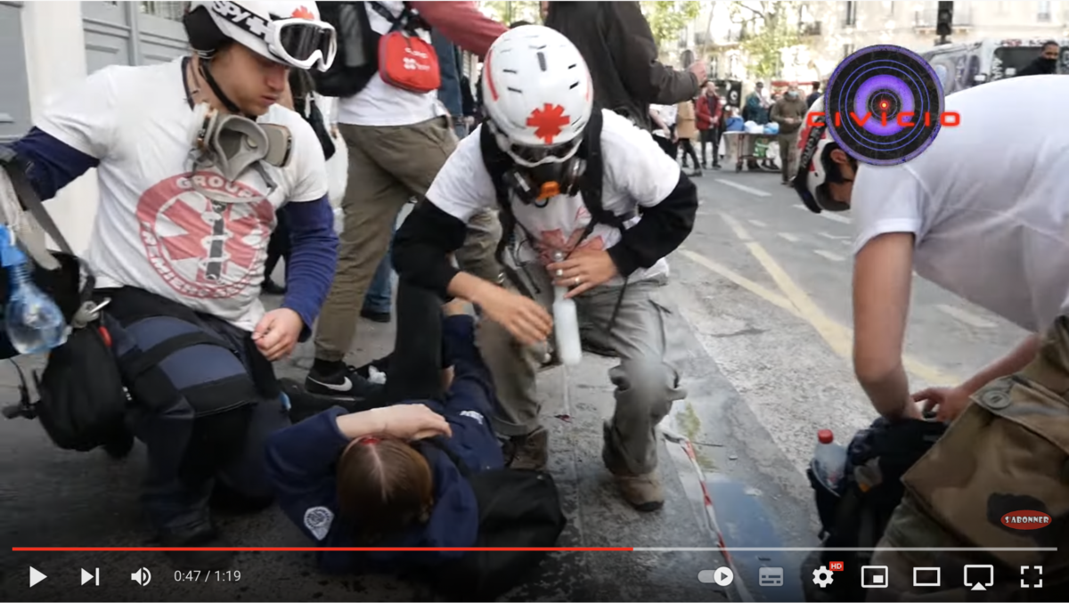Unzensierte Polizeigewalt am 01.05.2022 in Paris!