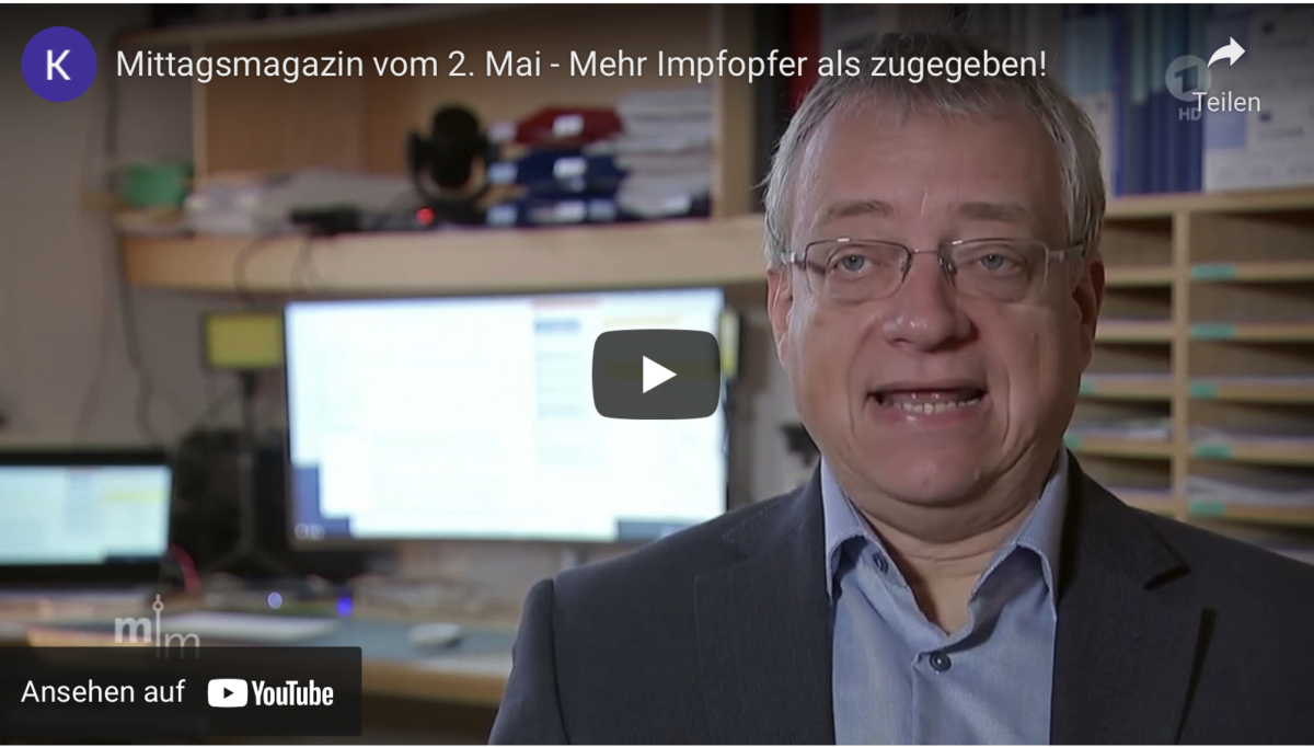 Mittagsmagazin vom 2. Mai – Mehr Impfopfer als zugegeben!