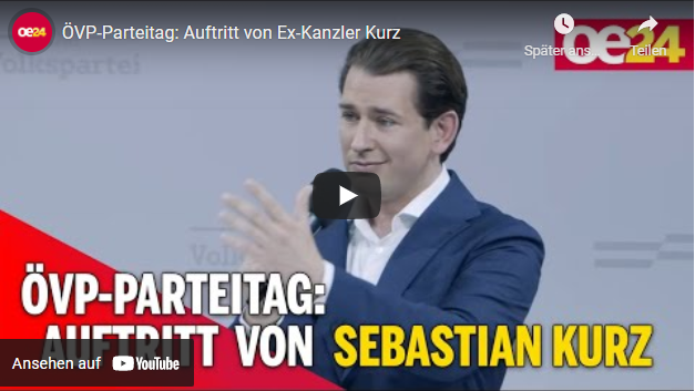ÖVP-Parteitag: Auftritt von Ex-Kanzler Kurz