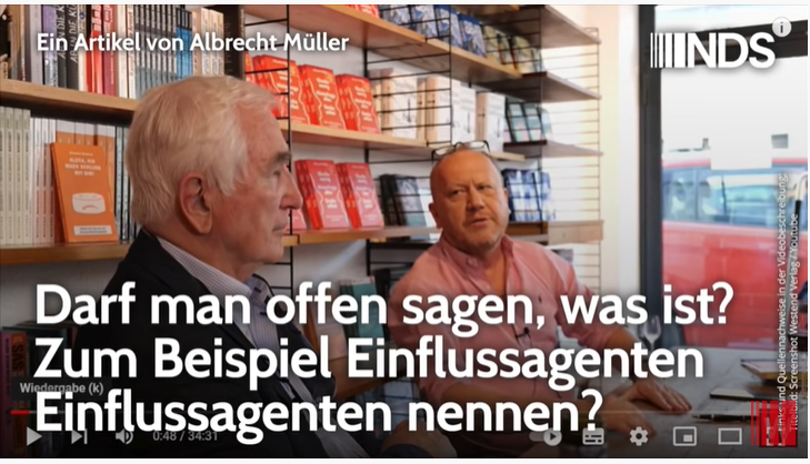 Darf man offen sagen, was ist? Zum Beispiel Einflussagenten Einflussagenten nennen?