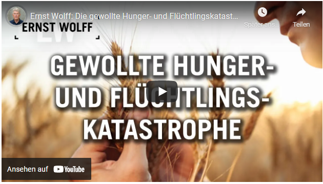 Die gewollte Hunger- und Flüchtlingskatastrophe!