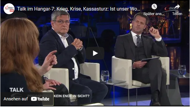 Talk im Hangar-7: Krieg, Krise, Kassasturz: Ist unser Wohlstand noch zu retten?