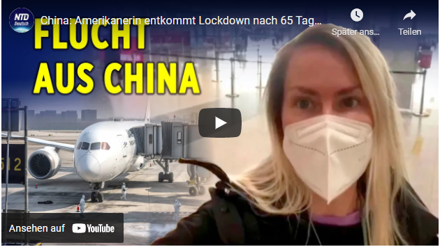 China: Amerikanerin entkommt Lockdown nach 65 Tagen – WHO Chef in China zensiert