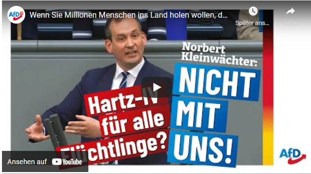 Wenn Sie Millionen Menschen ins Land holen wollen, dann ist das der falsche Weg!