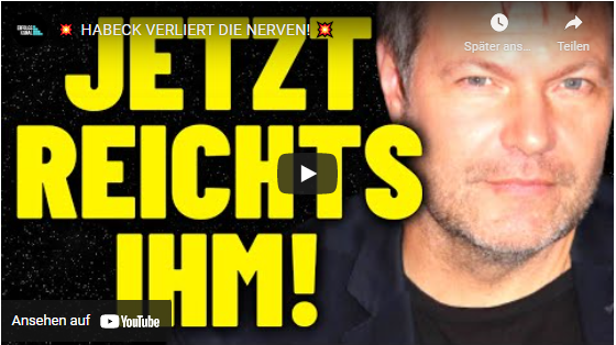 HABECK VERLIERT DIE NERVEN!