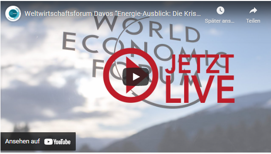 Weltwirtschaftsforum Davos “Energie-Ausblick: Die Krise überwinden” mit Wirtschaftsminister Habeck