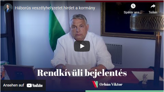 Video: Viktor Orban erklärt den Kriegszustand!