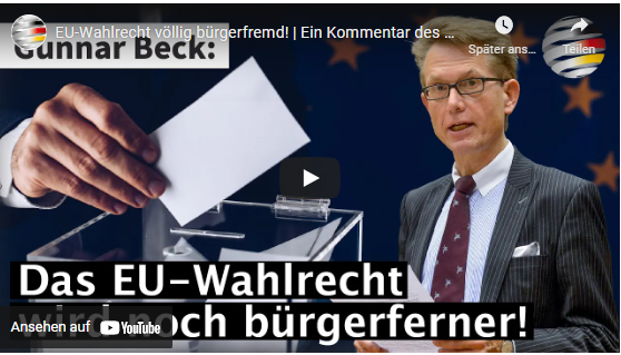 EU-Wahlrecht völlig bürgerfremd!