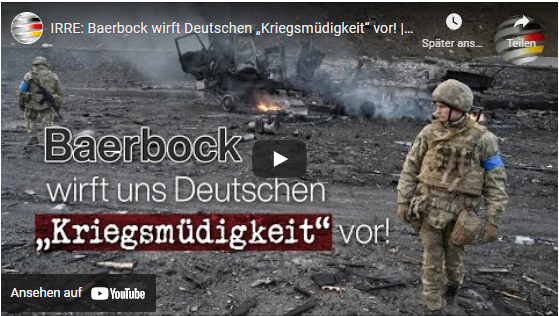 Die Alte ist IRRE: Baerbock wirft Deutschen „Kriegsmüdigkeit“ vor!