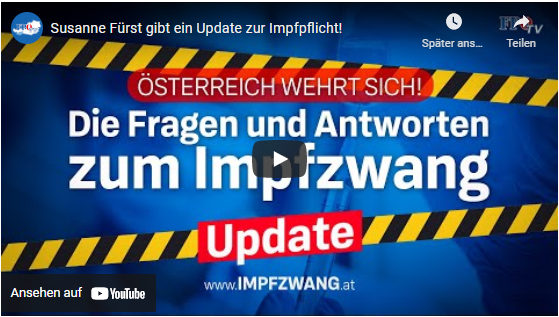Susanne Fürst gibt ein Update zur Impfpflicht!