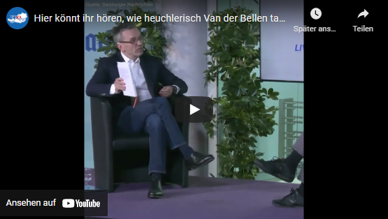 Hier könnt ihr hören, wie heuchlerisch Van der Bellen tatsächlich agiert.