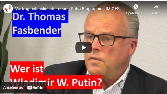 Vortrag anlässlich der neuen Putin-Biographie!