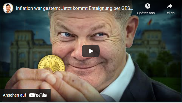 Inflation war gestern: Jetzt kommt Enteignung per GESETZ!