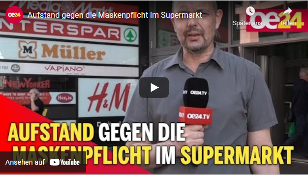 Aufstand gegen die Maskenpflicht im Supermarkt
