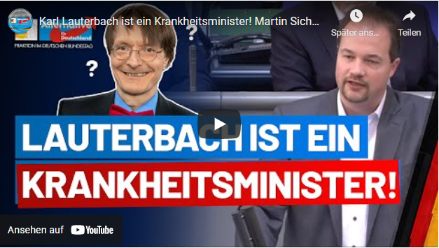 Karl Lauterbach ist ein Krankheitsminister!