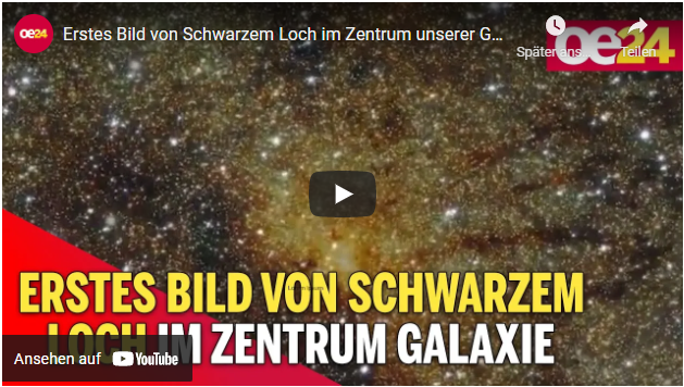 Erstes Bild von Schwarzem Loch im Zentrum unserer Galaxie!