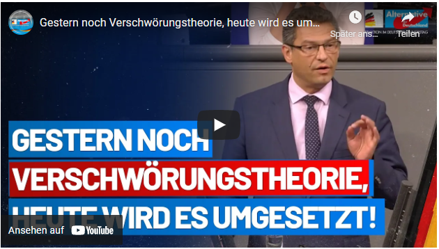 Gestern noch Verschwörungstheorie, heute wird es umgesetzt!