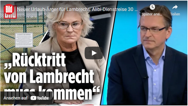 Neuer Urlaub-Ärger für Lambrecht: Alibi-Dienstreise 30 Kilometer vor Sylt