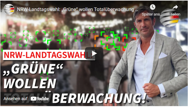 NRW-Landtagswahl: „Grüne“ wollen Totalüberwachung der Bürger