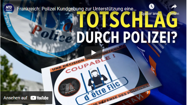 Frankreich: Polizei Kundgebung zur Unterstützung eines angeklagten Polizisten