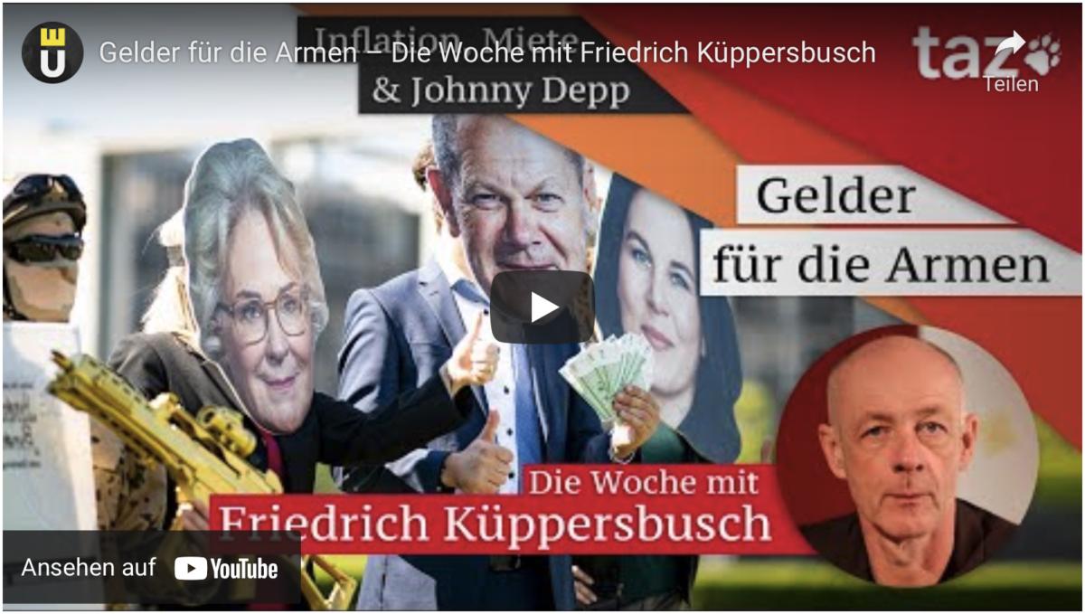 Gelder für die Armen – Die Woche mit Friedrich Küppersbusch