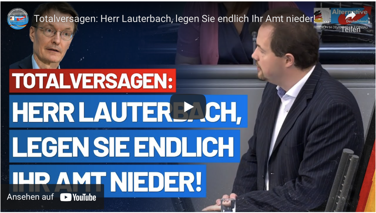 Totalversagen: Herr Lauterbach, legen Sie endlich Ihr Amt nieder!