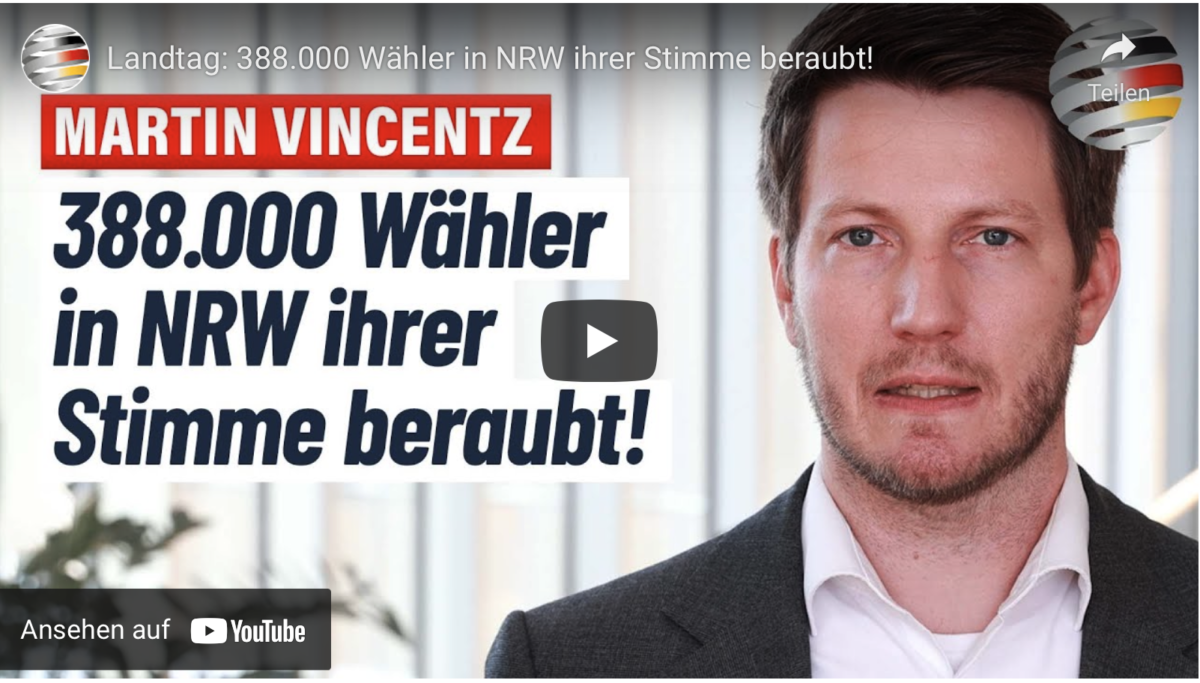 Landtag: 388.000 Wähler in NRW ihrer Stimme beraubt!