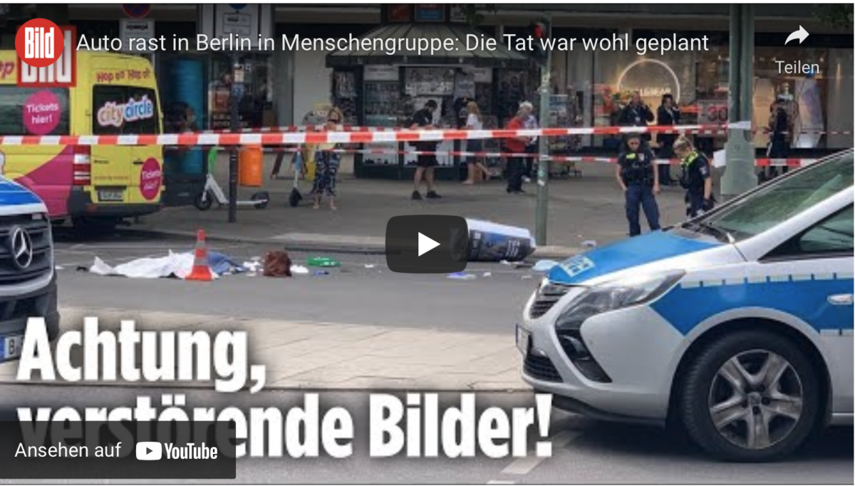 Auto rast in Berlin in Menschengruppe: Die Tat war wohl geplant