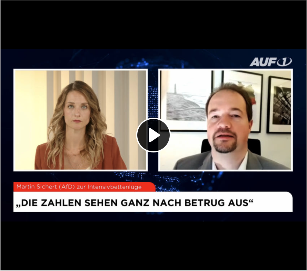 Martin Sichert (AfD) zur Intensivbettenlüge: „Die Zahlen sehen nach Betrug aus“