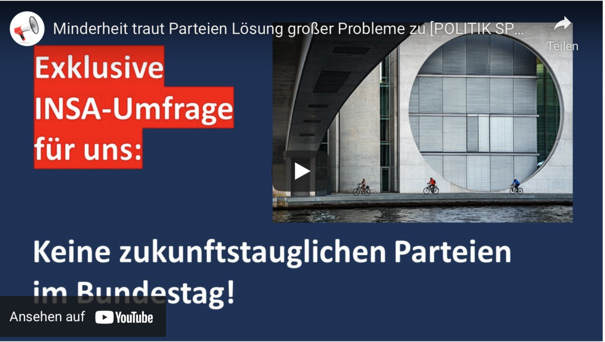 Minderheit traut Parteien Lösung großer Probleme zu