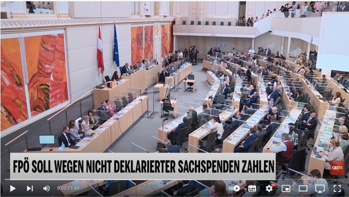 FPÖ soll wegen nicht deklarierter Sachspenden zahlen