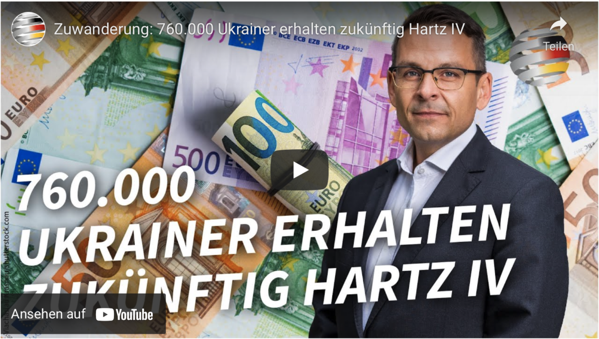 Zuwanderung: 760.000 Ukrainer erhalten zukünftig Hartz IV!