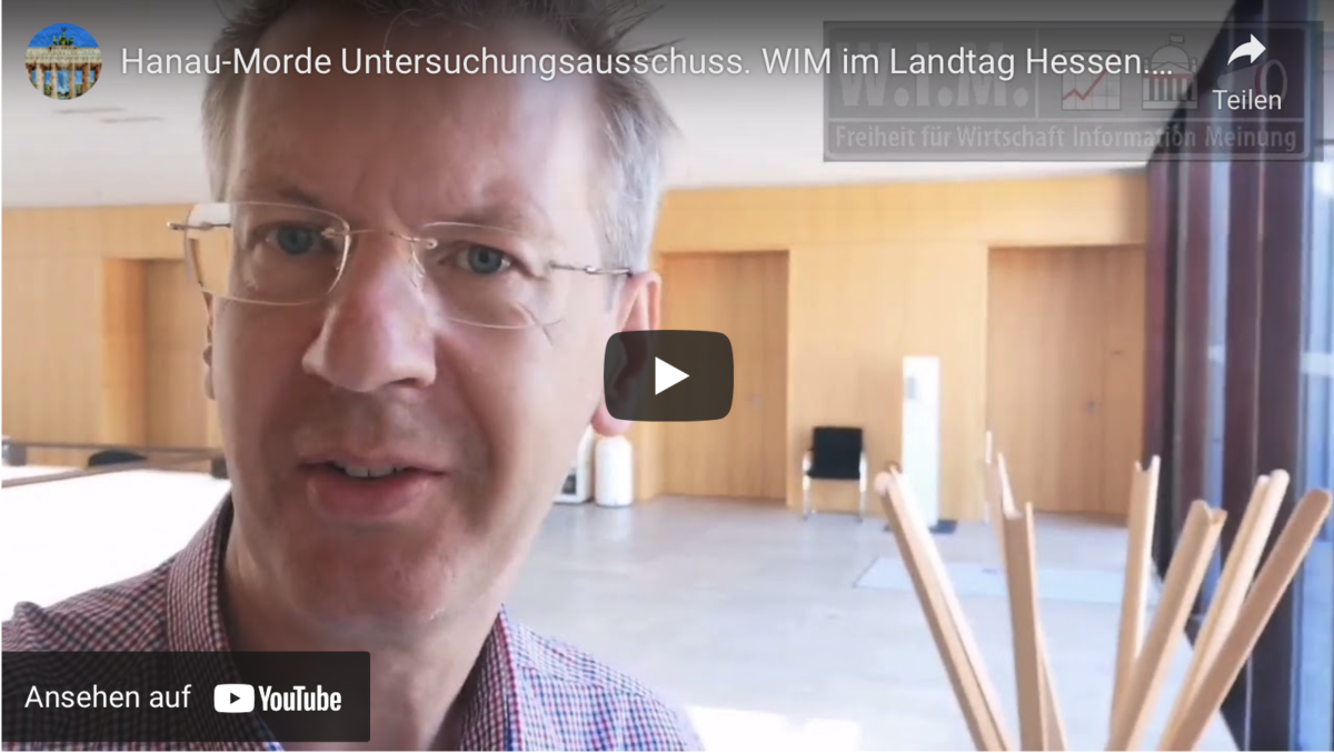 Hanau-Morde Untersuchungsausschuss. WIM im Landtag Hessen. Ermittlungen gegen Waffenbehörde!