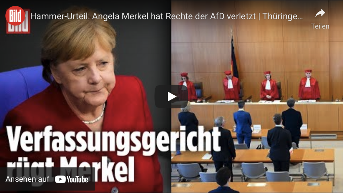 Hammer-Urteil: Angela Merkel hat Rechte der AfD verletzt!